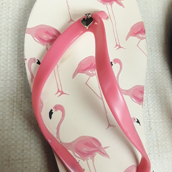 Flamingo Kate Spade Hot Pink Sandals 9 10 Boho - Picture 4 of 8